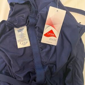 Lands' End Tankini Top, Deep Blue